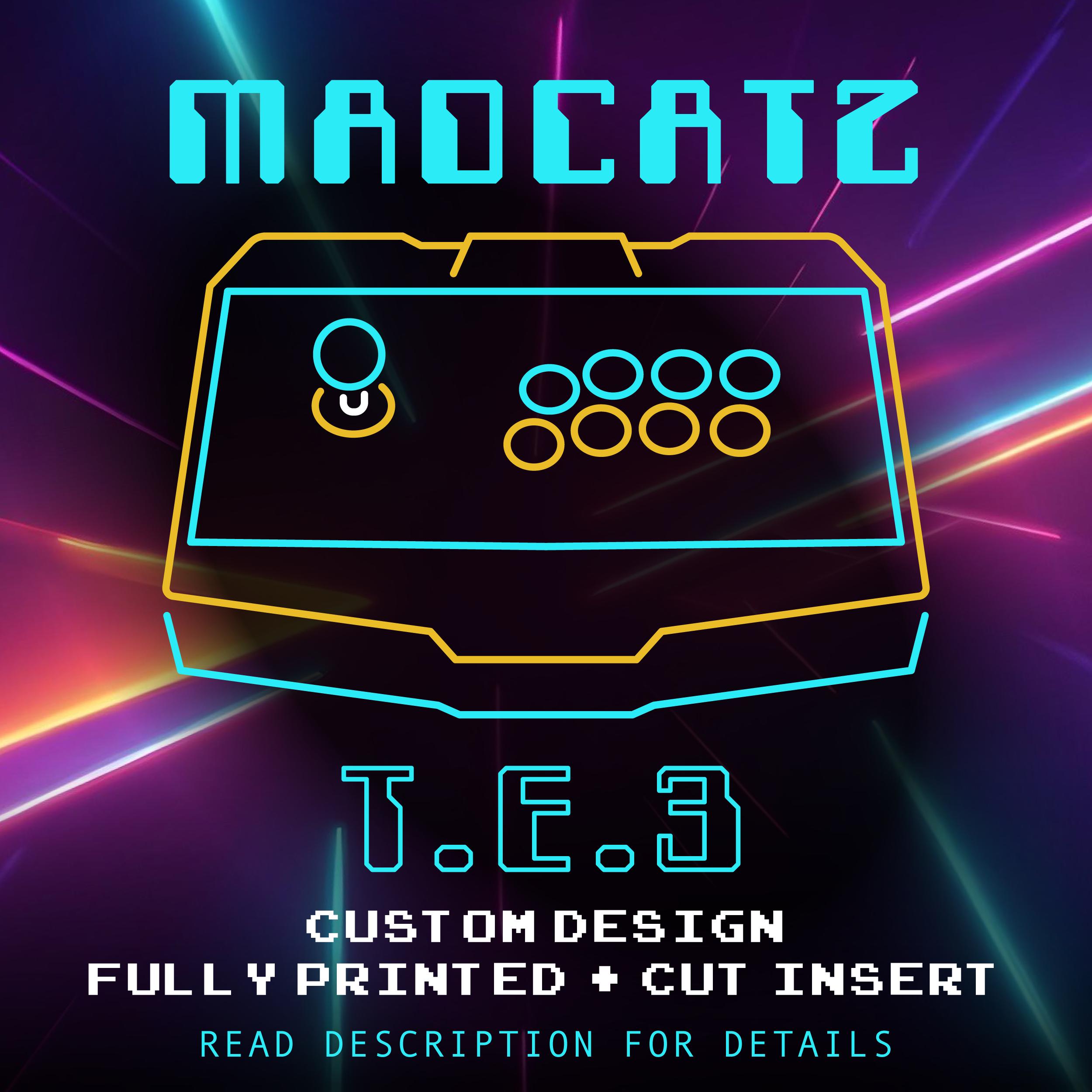 Madcatz T.E.3 Custom Insert - Arcade Joystick - PRINTED & CUT
