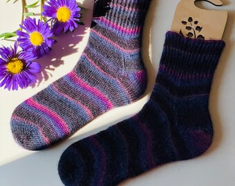 hand knit socks   alpaca wool socks  Knit Socks Women Socks Gift Socks