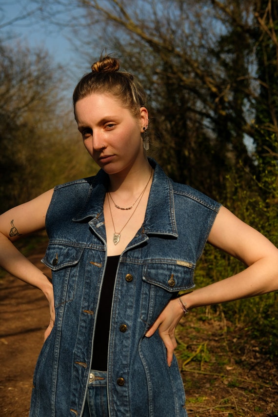 Vintage denim vest size. L-XL | hippie clothes | Retro clothes | UNISEX| 80s, 90s