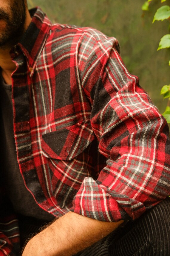 Vintage flannel shirt size L-XL | hippie clothes … - image 8