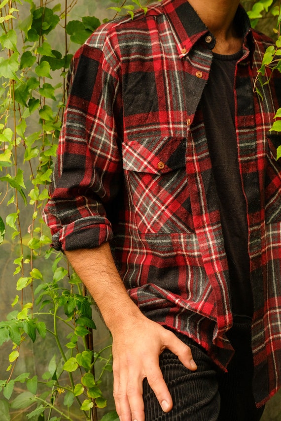 Vintage flannel shirt size L-XL | hippie clothes … - image 4