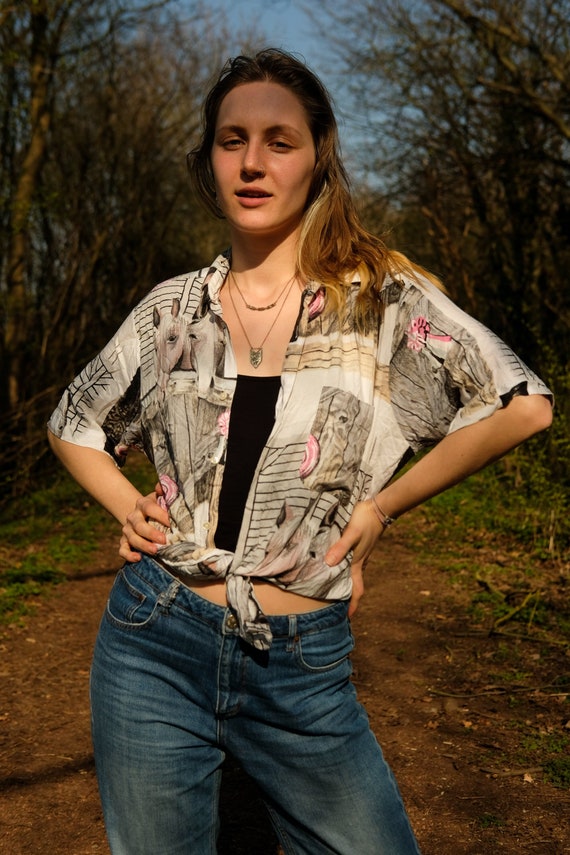 vintage summer shirt | hippie clothes | Retro clothes | UNISEX| size L - XL