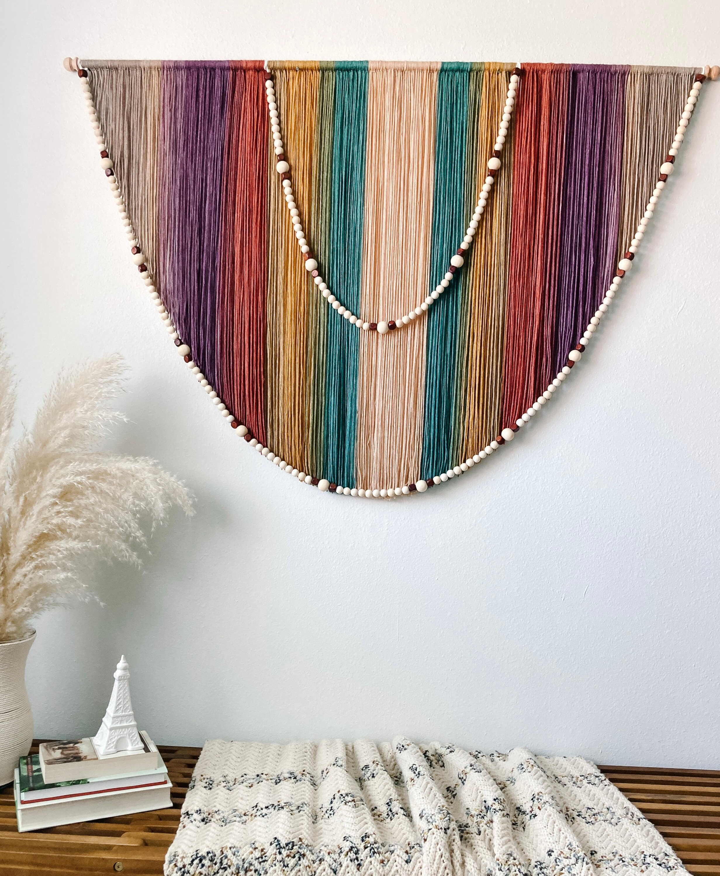 Rainbow Woven Boho Wall Hanging main image 0