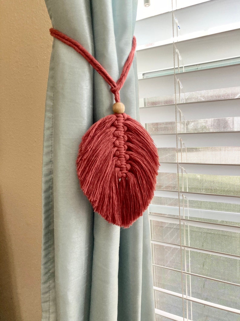 Curtain Tie Backs Boho Curtain Tiebacks Modern Tie Backs Etsy