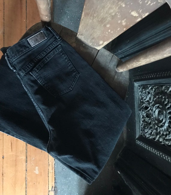 Vintage Lee High-Waisted Black Straight-Leg Jeans - image 3