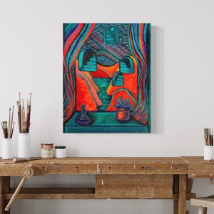 Impresiones de arte abstracto en lienzo Los espacios entre