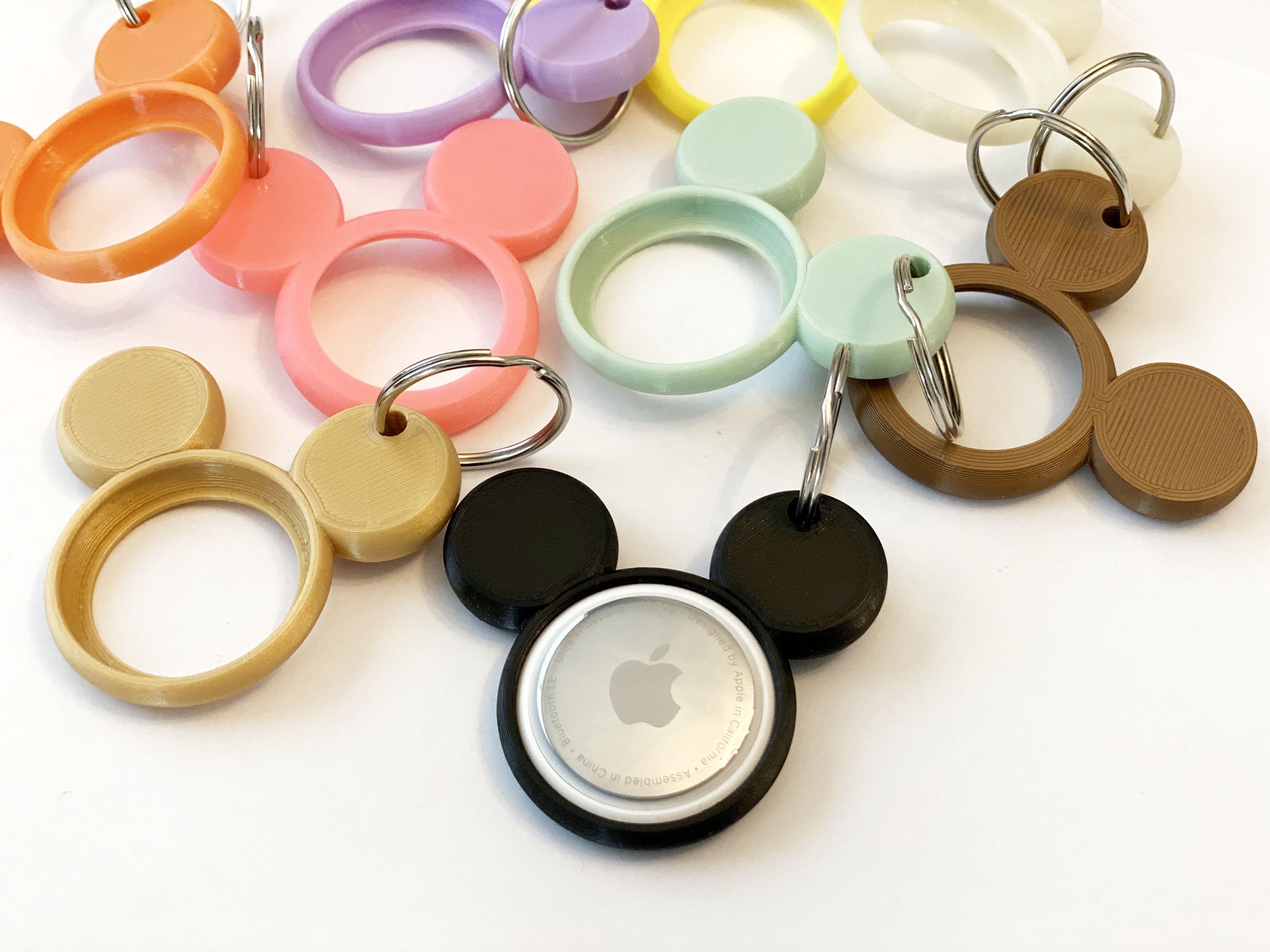 Mickey AirTag Holder Keychain. Temperature and UV Color Changing