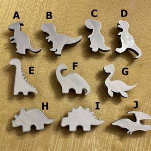 Puxadores fofos de dinossauro para cômodas infantis, gavetas de berçário ou armários (parafusos incluídos)