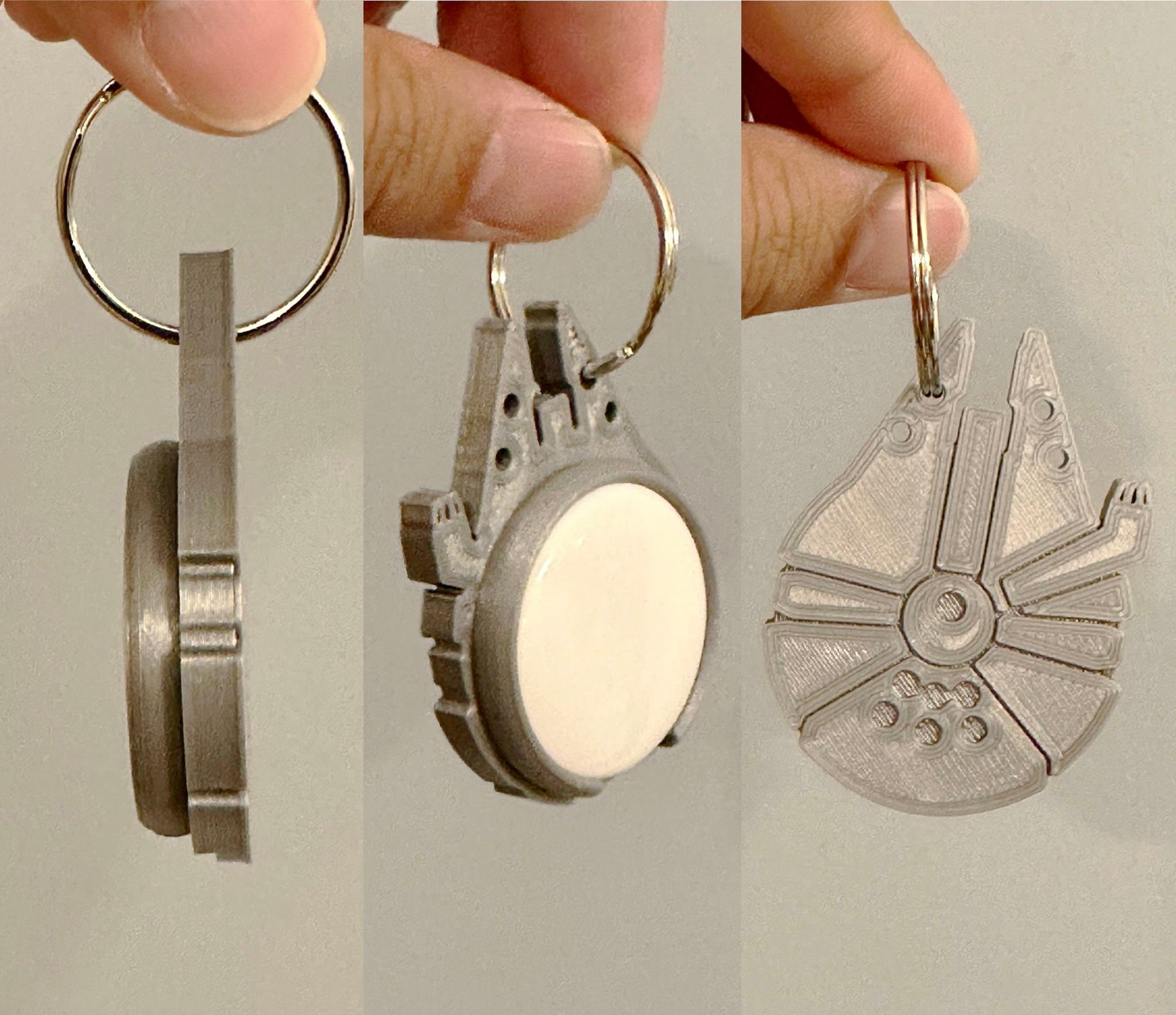 R2 AirTag Metal Keychain