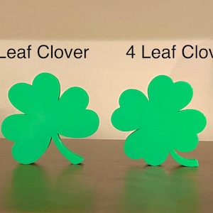 St. Patrick&#39;s Day Lucky Shamrock Decor. 3 Leaf or 4 Leaf Clover Decor for St. Patty’s Day! Shelf Sitter, Tiered Tray Decor