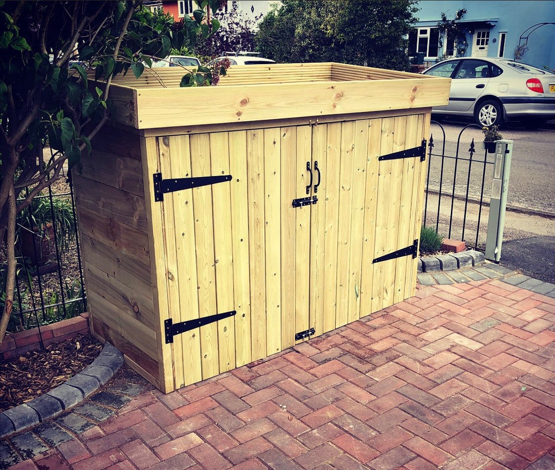 Sedum/green roof recycling bin store Etsy Sedum/green roof recycling bin store Etsy