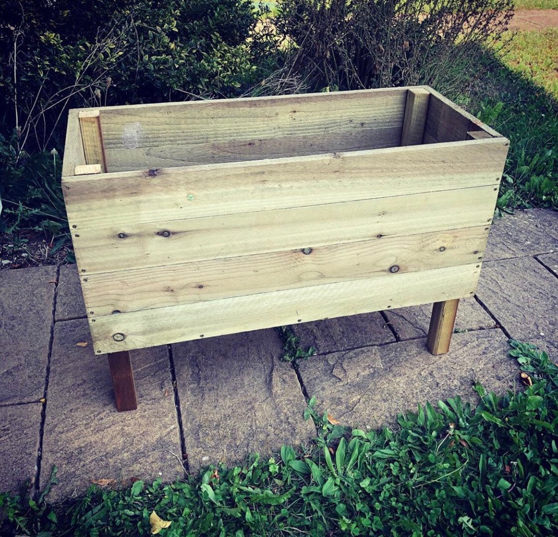 Handmade Custom Wooden Planter on Legs Etsy