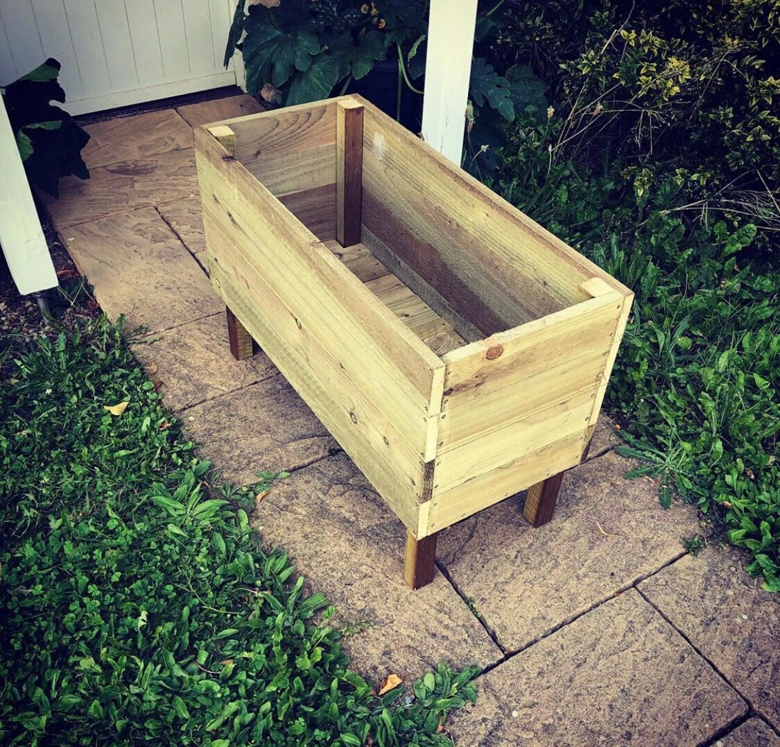 Handmade Custom Wooden Planter on Legs Etsy