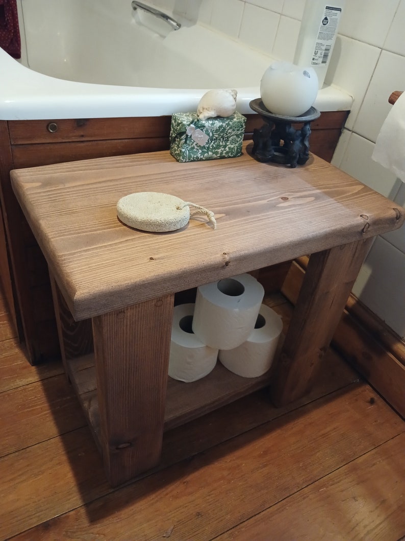 Rustic Side Table/ Any Size/ Bedside table/Small Table/Wooden Coffee Table/Reclaimed Wood Side Table/Rustic Magazine Rack image 8