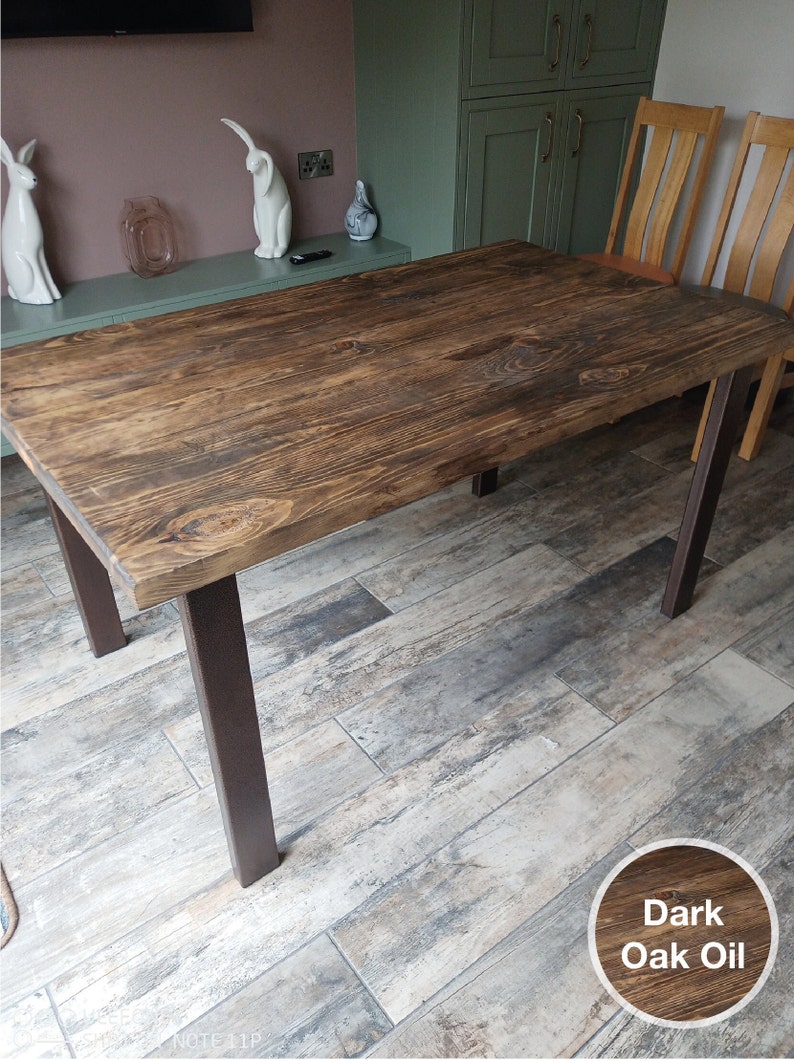 Table Tops/Desk Tops/Any Size/ reclaimed wood/rustic table top/ dining room table top/ rustic desk top/ kitchen worktop/handmade/DIY Dark Oak oil