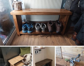 Rustic Storage Unit / Rustic Shoe Rack / Shoe Storage / Hallway Storage