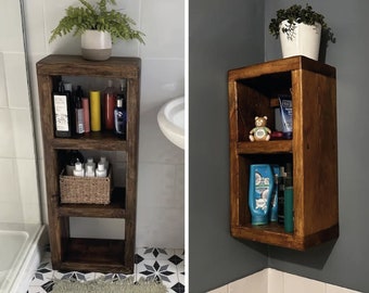 Bathroom Storage Unit/ *Any Size & Colour*/ Bathroom Shelving Unit/ Wood Storage Unit/ Rustic Shelving Unit/ DVD storage/ Wood tower shelf