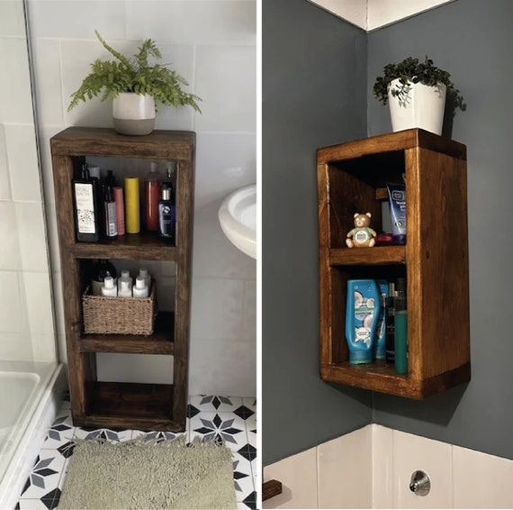 DECOMIL - 4 Tier Standing Bamboo Shelf | Freestanding Bathroom Shelf | Multifunctional Storage Rack