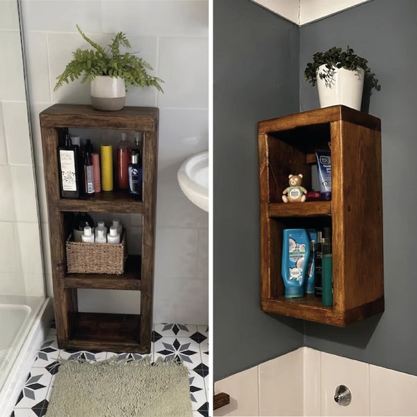 Bathroom Storage Unit/ *Any Size & Colour*/ Bathroom Shelving Unit/ Wood Storage Unit/ Rustic Shelving Unit/ DVD storage/ Wood tower shelf