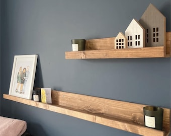 Bespoke Shelving/ Narrow Shelves/Picture Shelves/ Kitchen Shelving/ Bathroom Shelf/ Bathroom Shelving/ Cook Book Shelf/ Rustic Shelves