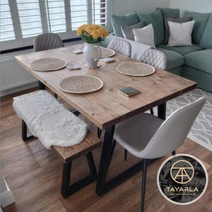 Rustic Dining Table/ Heavy Duty/ Any Size & Colour/ Industrial Dining Table/ Bespoke Dining Table/ Custom