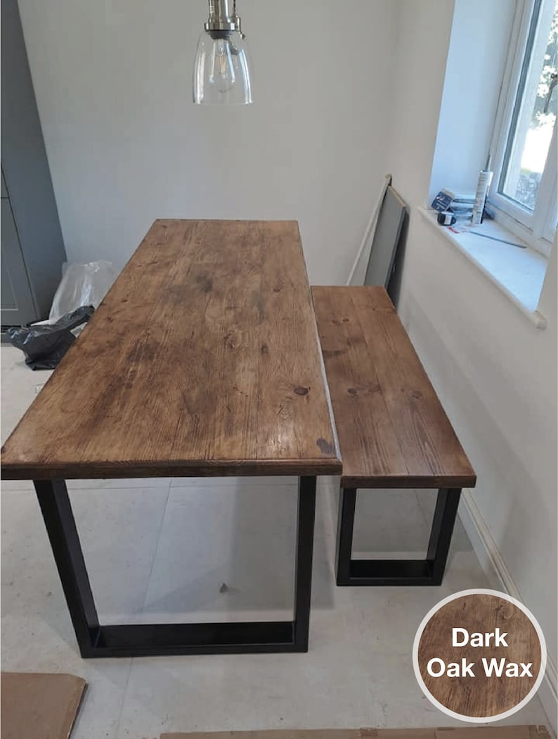 Table Tops/Desk Tops/Any Size/ reclaimed wood/rustic table top/ dining room table top/ rustic desk top/ kitchen worktop/handmade/DIY Dark Oak wax