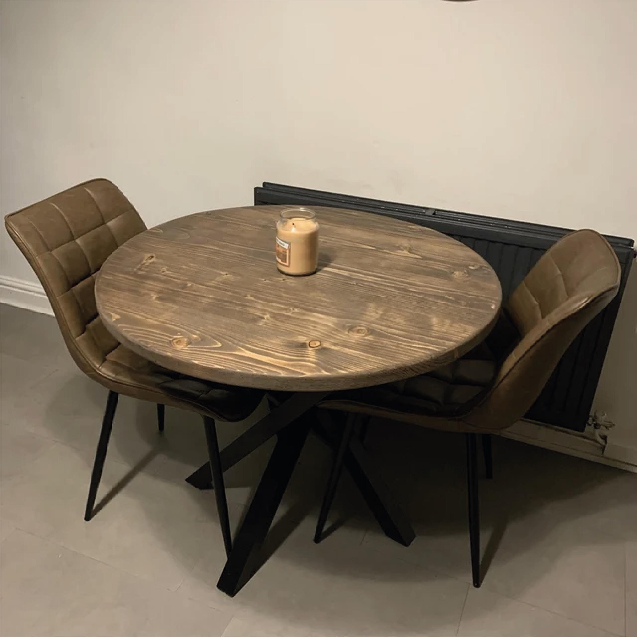 Robin Leg Table Round Dining Table/any Size/spider Leg Base/rustic Round Table/spider ...