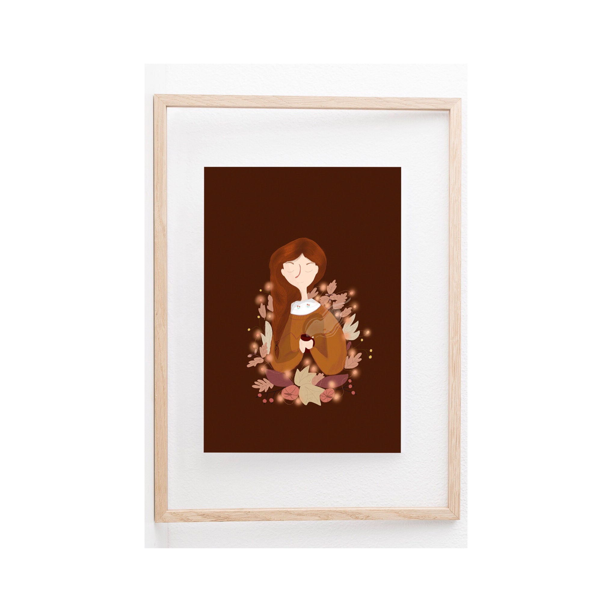 Affiche Cosy - Autumn- Fall- Artprint-October- Tea