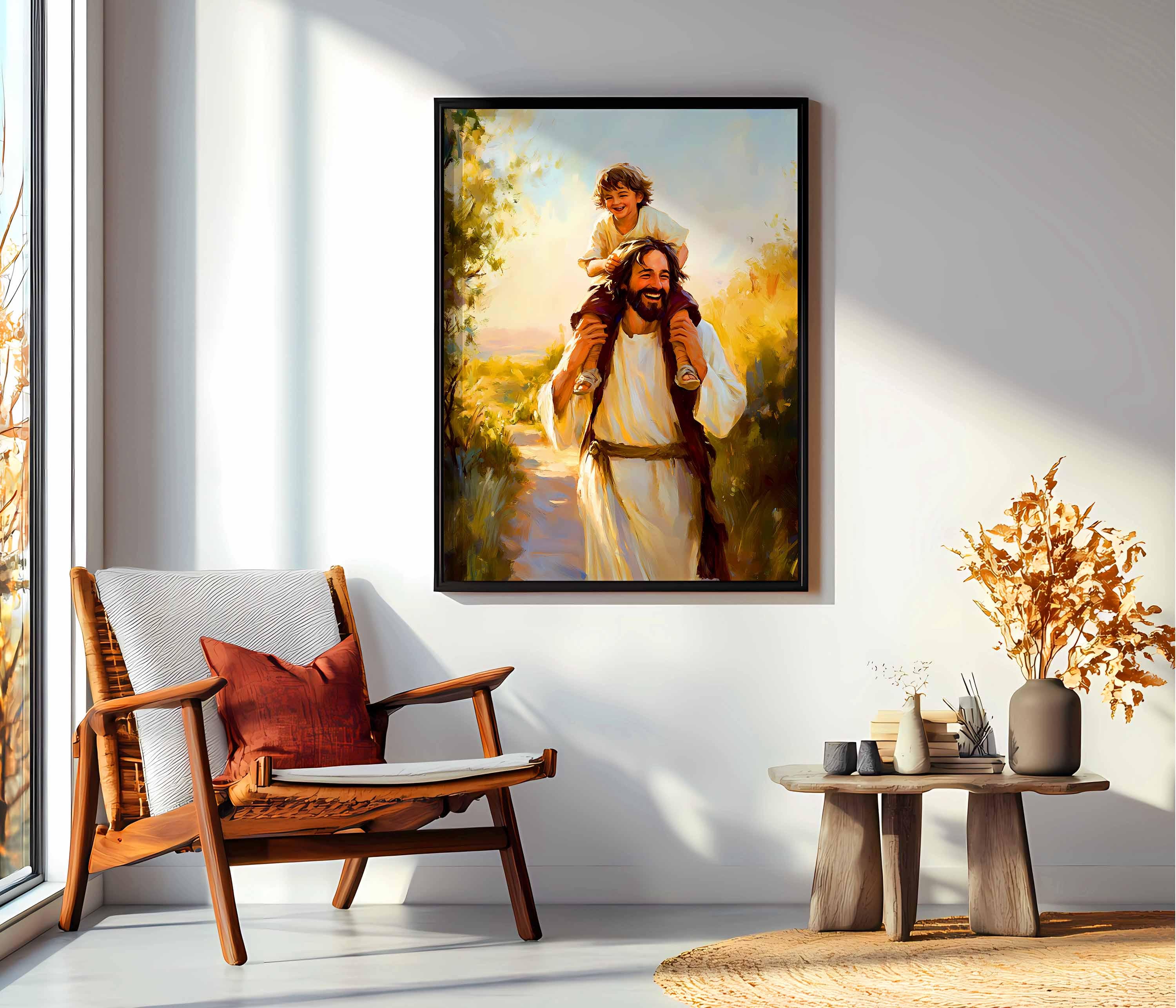 Illustrazioni di Gesù per la cameretta dei bambini, stampabili, decorazioni murali per la cameretta, download digitale. - Italia