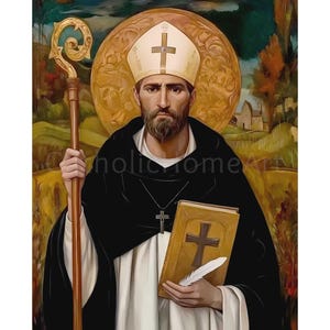 St. Albert Printable Wall Art, Saint Albert the Great Picture, Catholic Saint Poster, Saints Wall Art, Catholic Saints Printable download