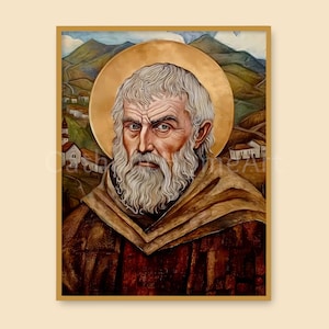 St Cuthbert Printable Wall Art, Saint Cuthbert of Lindisfarne, Christian Catholic Printable Poster Print, Religious Art Digital Download