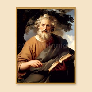 Saint Andrew the Apostle Printable Wall Art Print, Digital Download Christian Catholic Poster, Religious Art Home Office Decor
