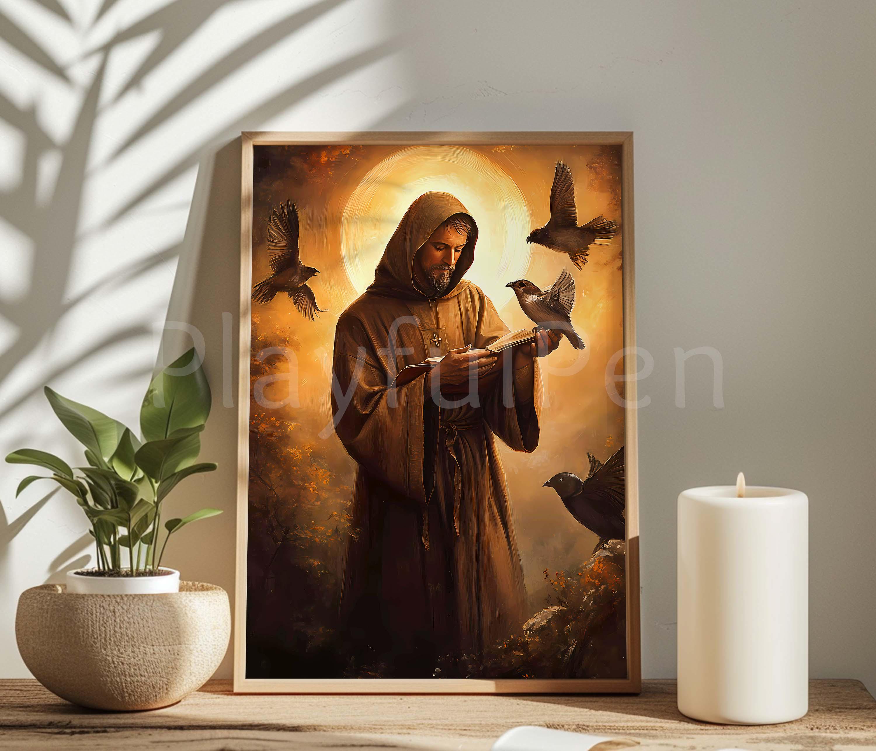 St Francis of Assisi Wall Art Printable Digital Download Christian