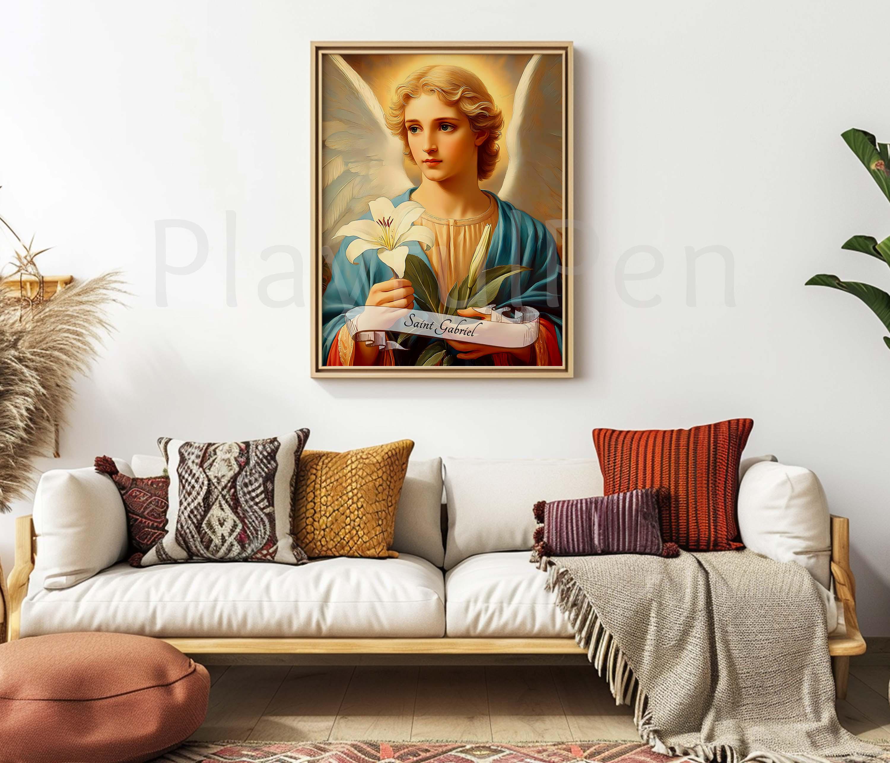 St Gabriel Wall Art Printable, Saint Gabriel the Archangel Picture ...