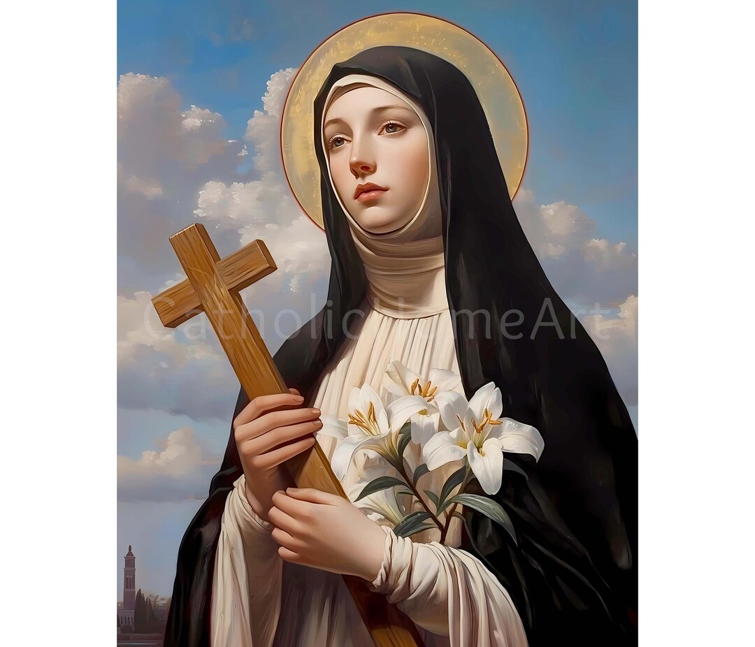 Saint Catherine of Siena Wall Art Print, Catholic Saints Printable ...