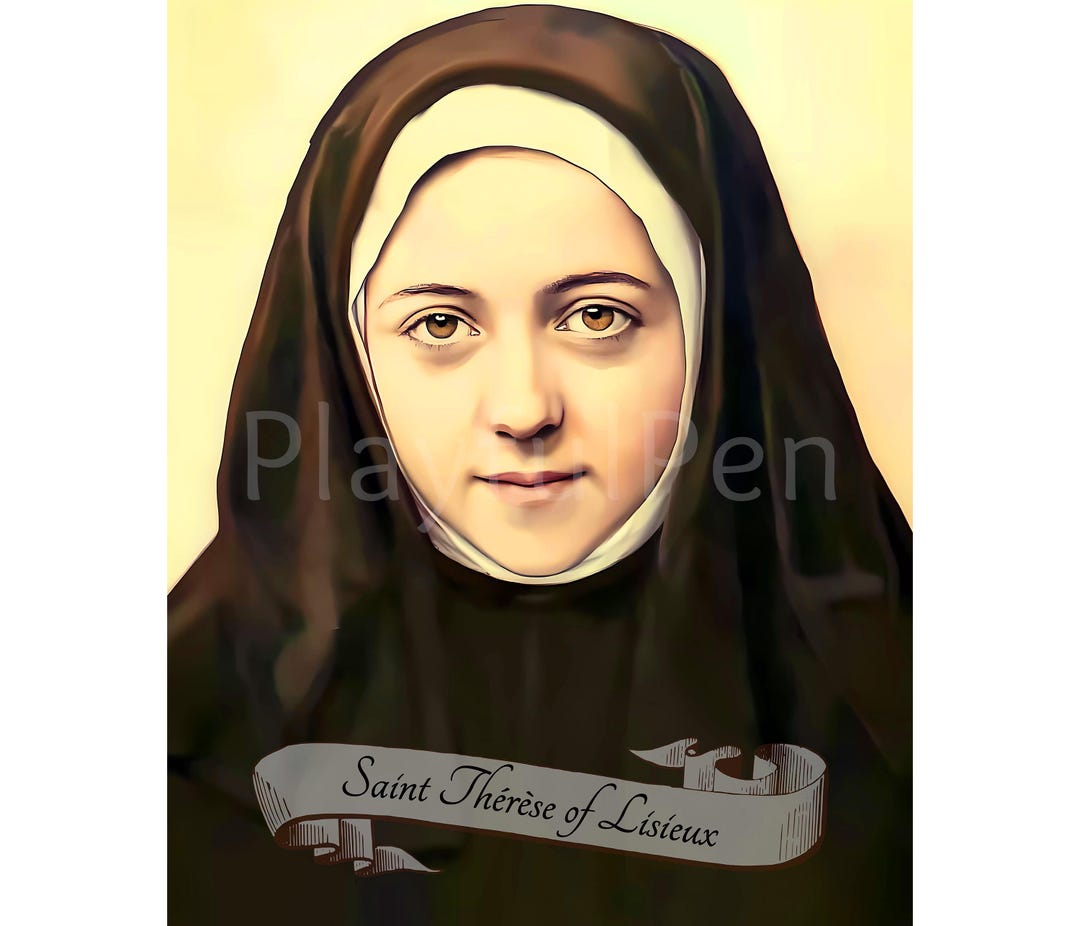 St Therese of Lisieux Wall Art Printable, Saint Therese of the Child ...