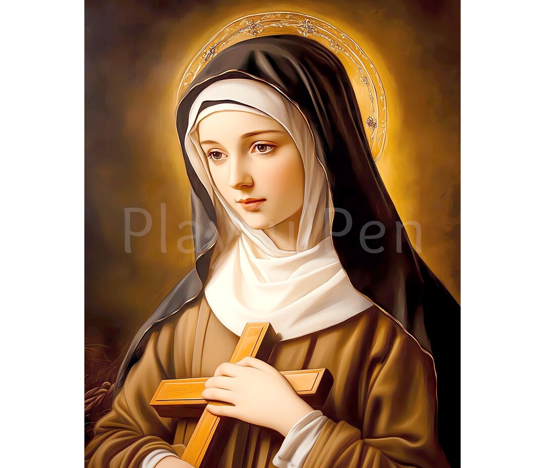 Saint Colette Wall Art, St Colette of Corbie Art Print, Poor Clares Nun ...