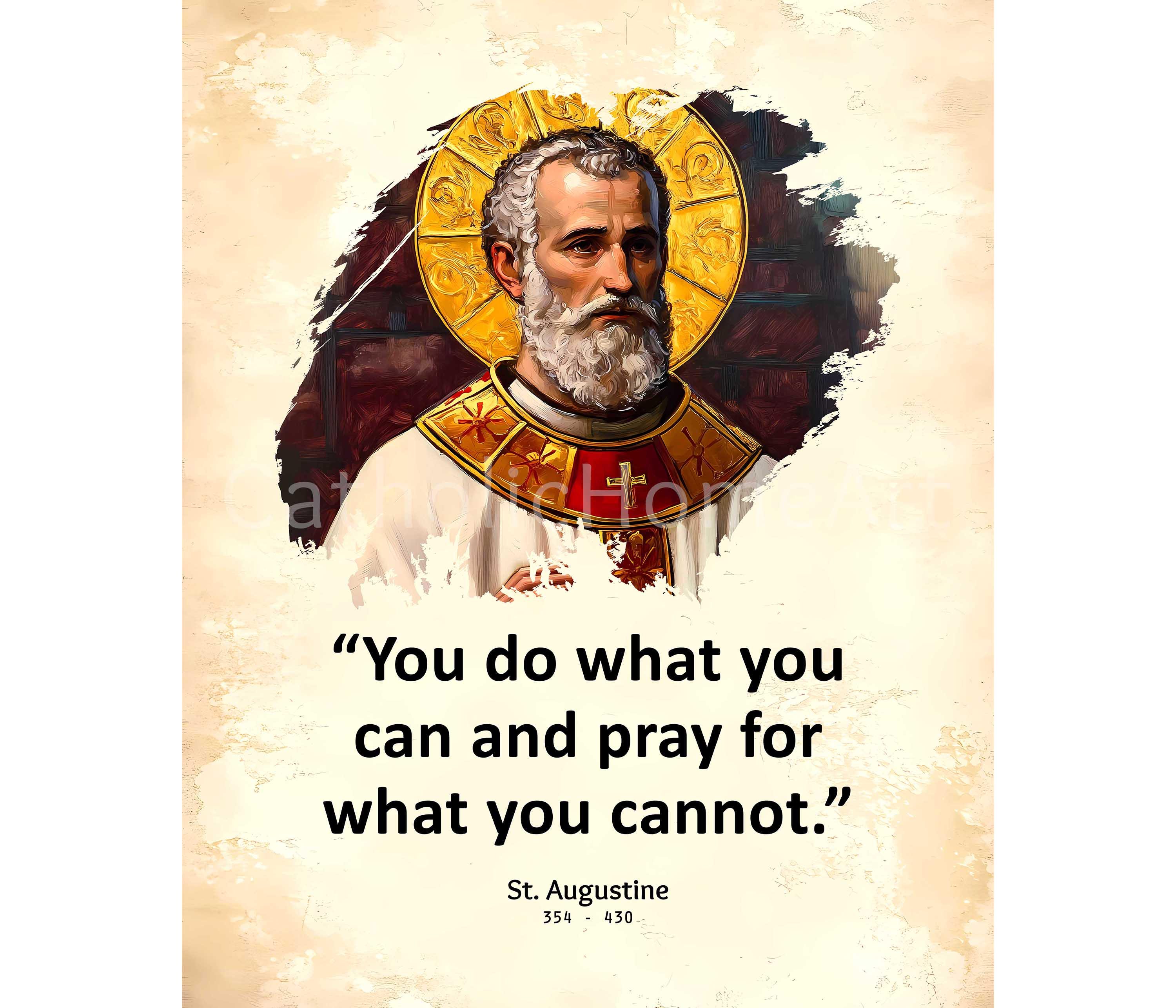 St Augustine Quote Printable Wall Art, Saint Augustine of Hippo Quotes