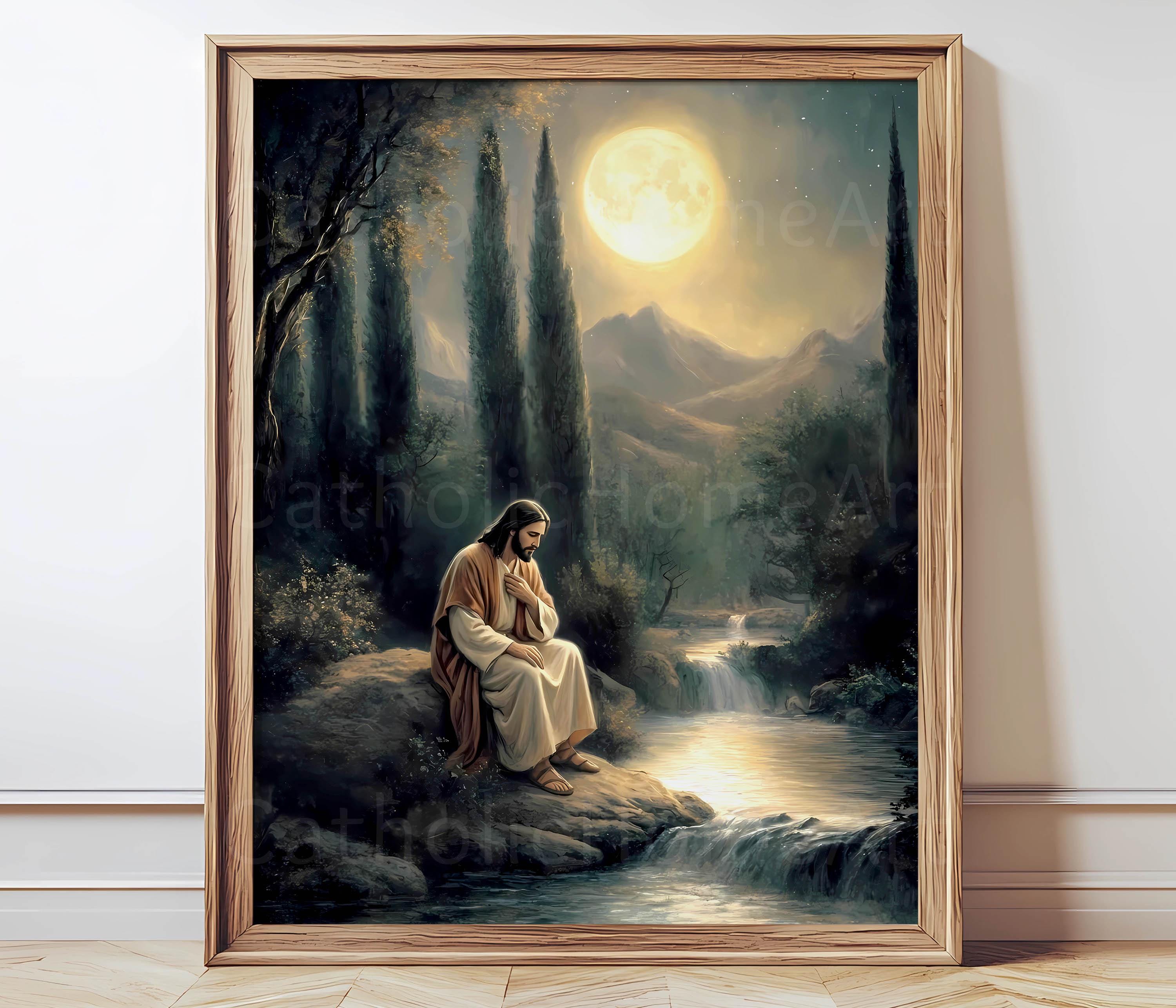 Jesus in the Garden Wall Art Printable, Christ in Gethsemane, Digital ...