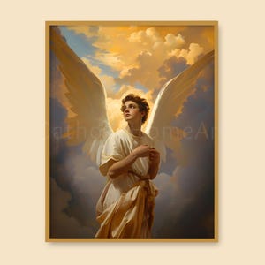 Personal Guardian Angel Wall Art Printable, Guardian Angel Picture, Christian Catholic Print Poster, Religious Wall Art, Digital Download