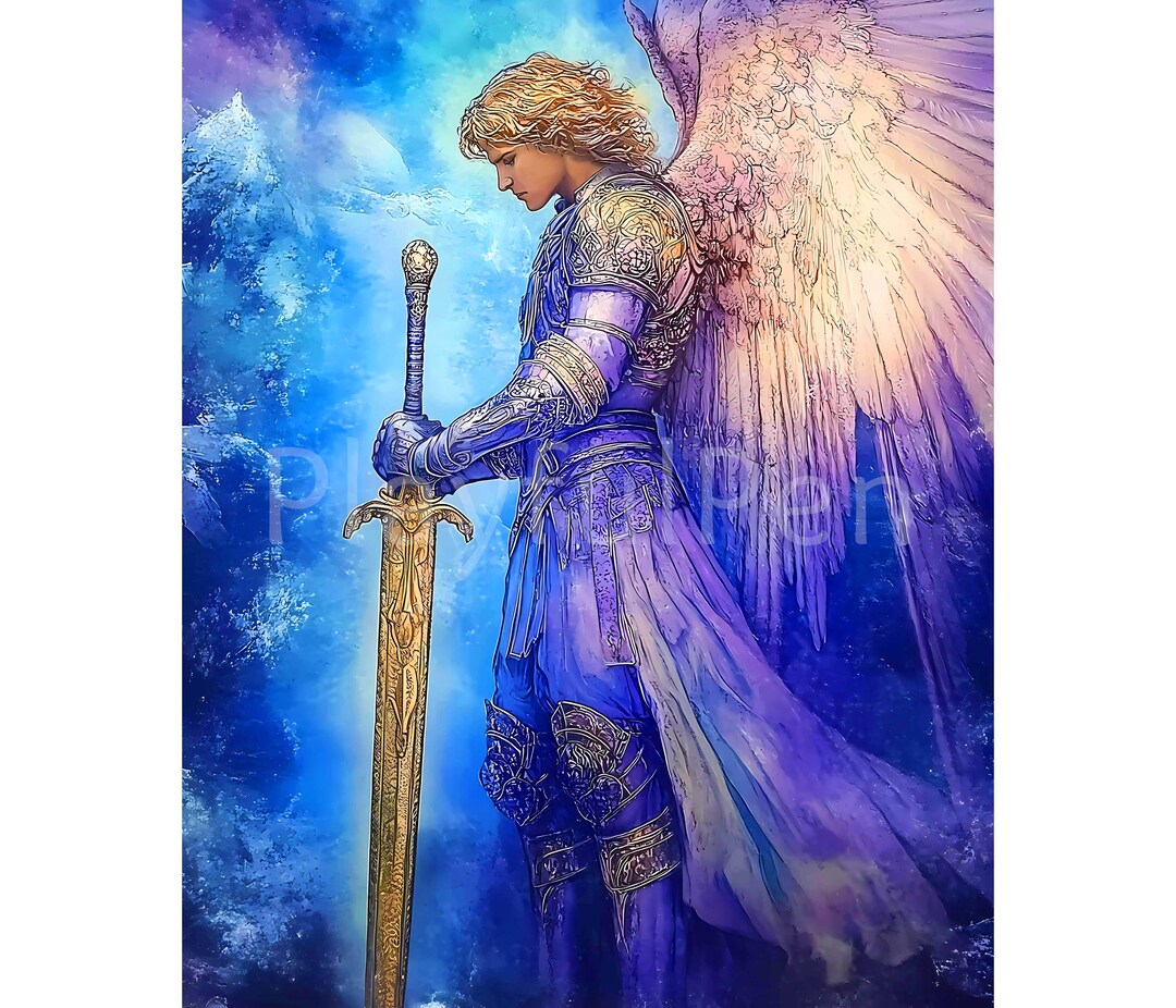 Saint Michael the Archangel Printable Wall Art, Catholic Poster Print ...