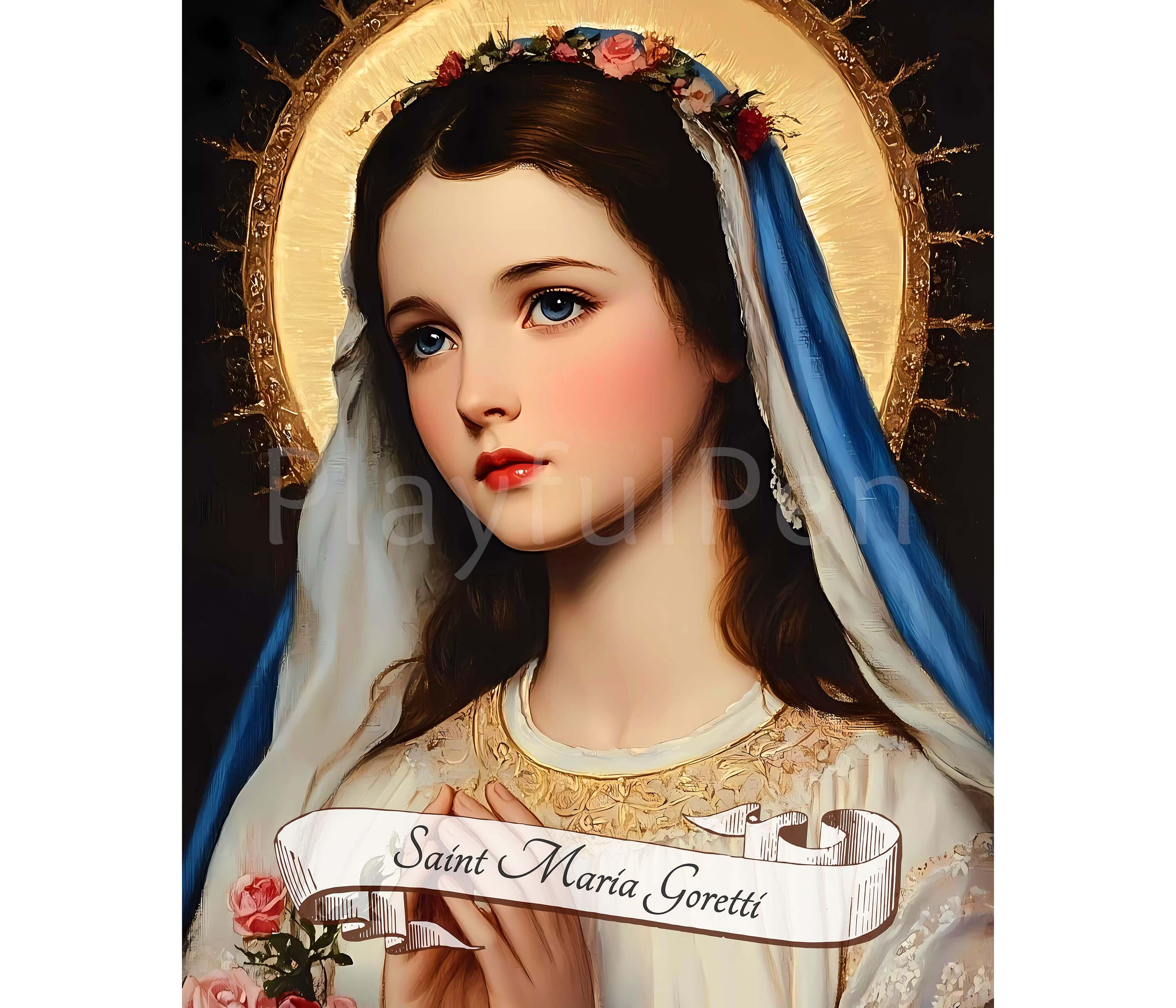 Saint Maria Goretti Printable Wall Art, Catholic Poster Print ...