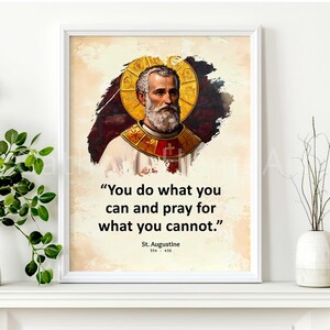 St Augustine Quote Printable Wall Art, Saint Augustine of Hippo Quotes ...