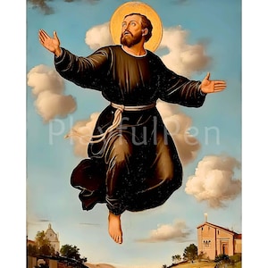 Der heilige Josef von Cupertino, St. Joseph Cupertino, Franziskaner, Heilige, Katholische, Religiöse Kunst