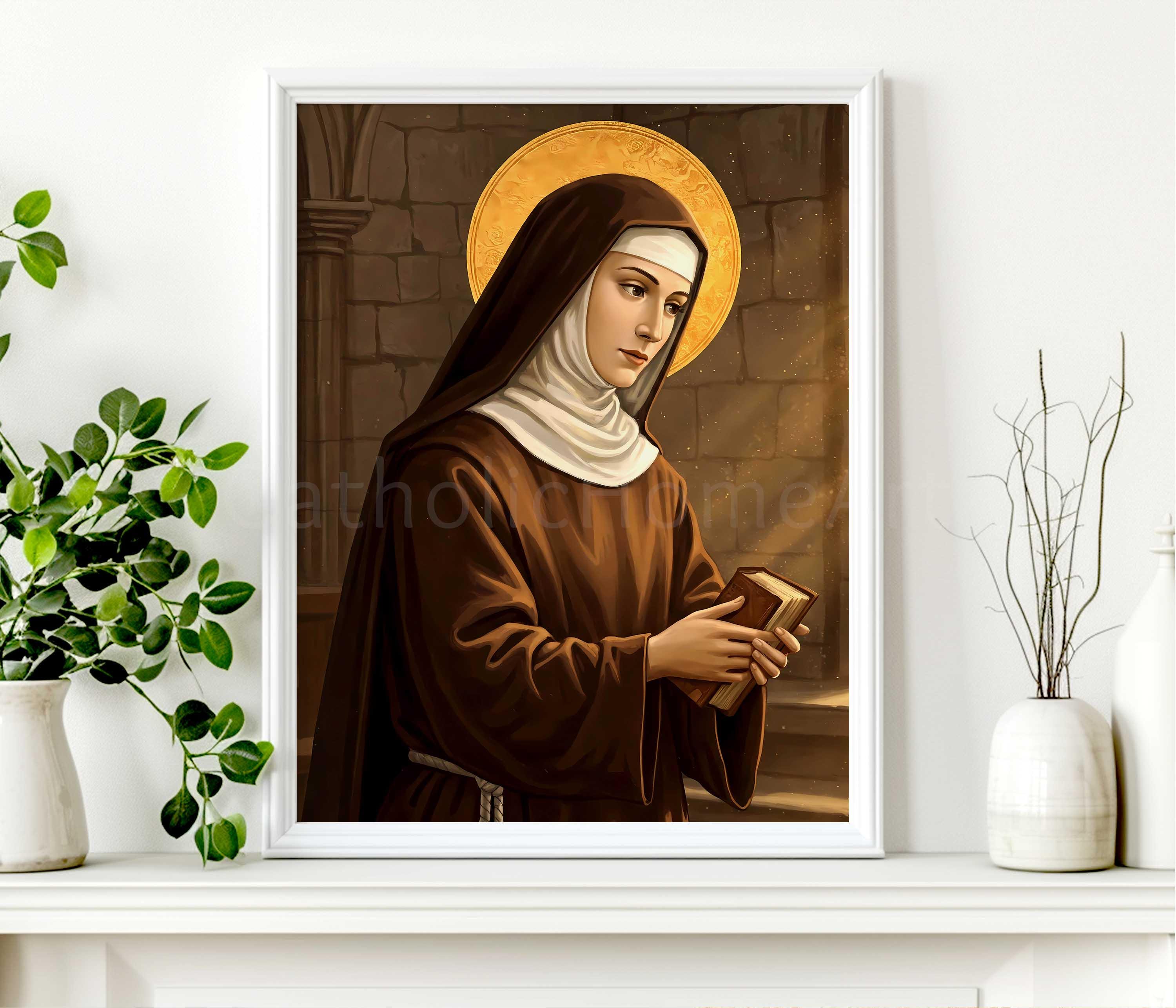 Saint Clare of Assisi Printable Wall Art Print, Christian Catholic ...