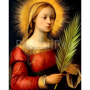 Saint Justina of Padua Printable Wall Art, Digital Download