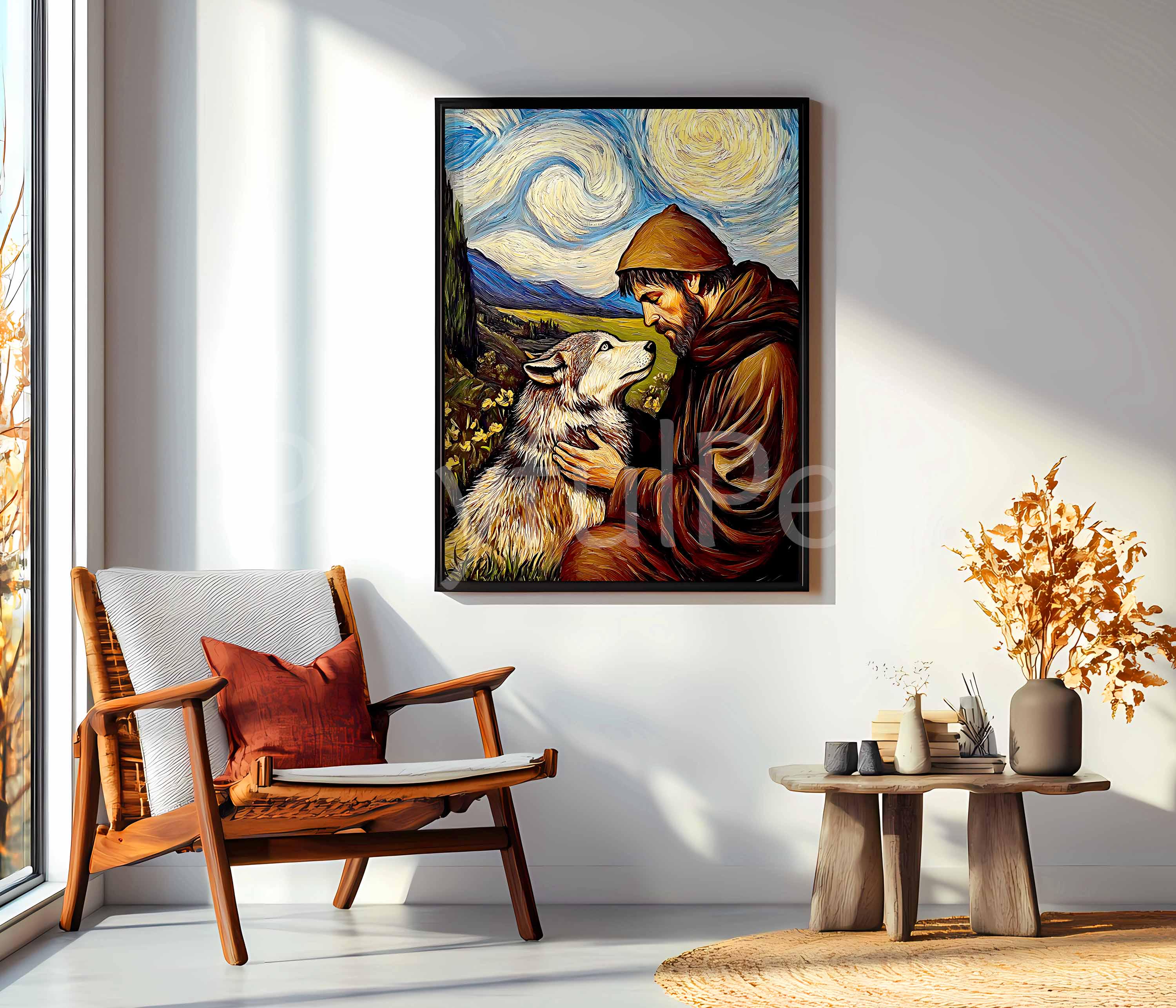 Saint Francis on Canvas 8x8