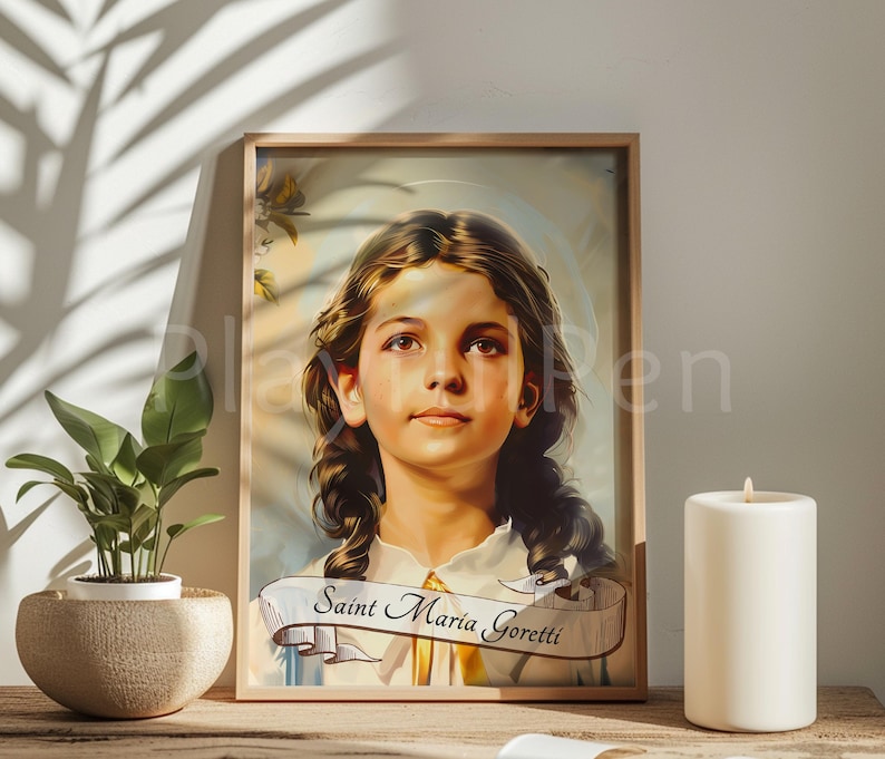 Saint Maria Goretti Printable Wall Art, Catholic Poster Print ...