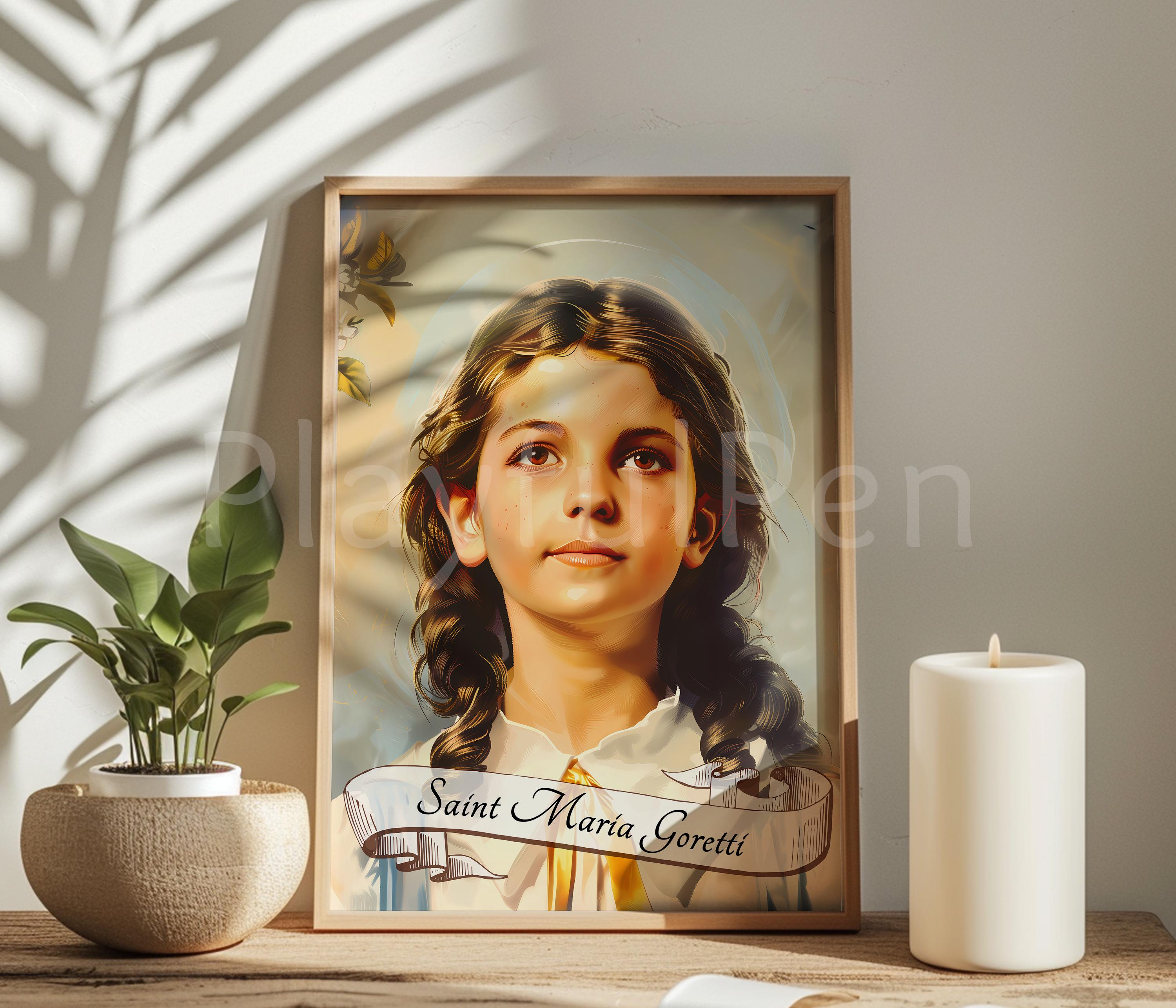 Saint Maria Goretti Printable Wall Art, Catholic Poster Print ...