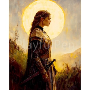 Saint Joan of Arc Printable Wall Art, Digital Download